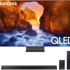 Samsung QN82Q90RA 82" Q90 QLED Smart 4K UHD TV (2019 Model) Bundle with HWQ90R 510W 7.1.4-Channel Soundbar w/Wireless Subwoofer