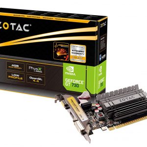 ZOTAC GeForce GT 730 4GB DDR5 64-bit PCI Express 2.0 HDMI DVI VGA Fan Cooled Low Profile Video Graphics Card (ZT-71118-10L)