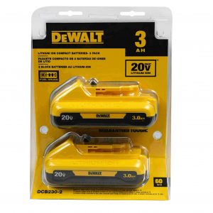 DEWALT DCB230-2 20V MAX Lithium Ion Battery Pack 3.0Ah, 2 pack